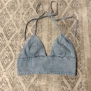 Denim crop top